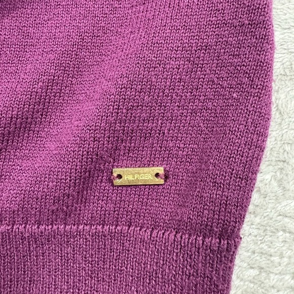 Tommy Hilfiger Cotton Cardigan Sweater Medium NWT Burgundy Workgorp - Picture 2 of 7